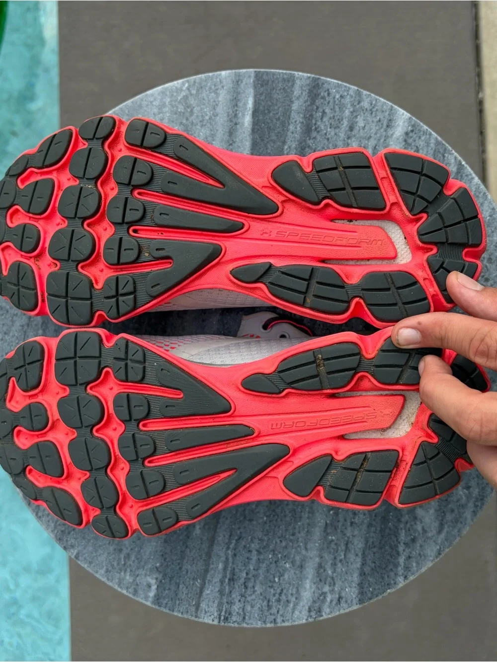 Under Armour Pink and Gray Athletic Running Shoes